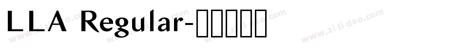 LLA Regular字体转换